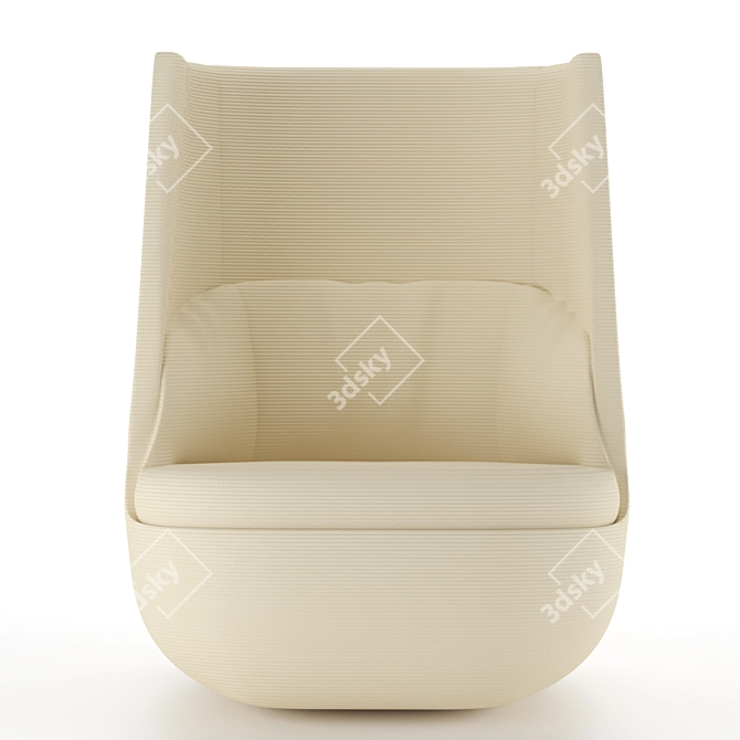 Hightower High Armchair - Ultimate Comfort 3D model image 1