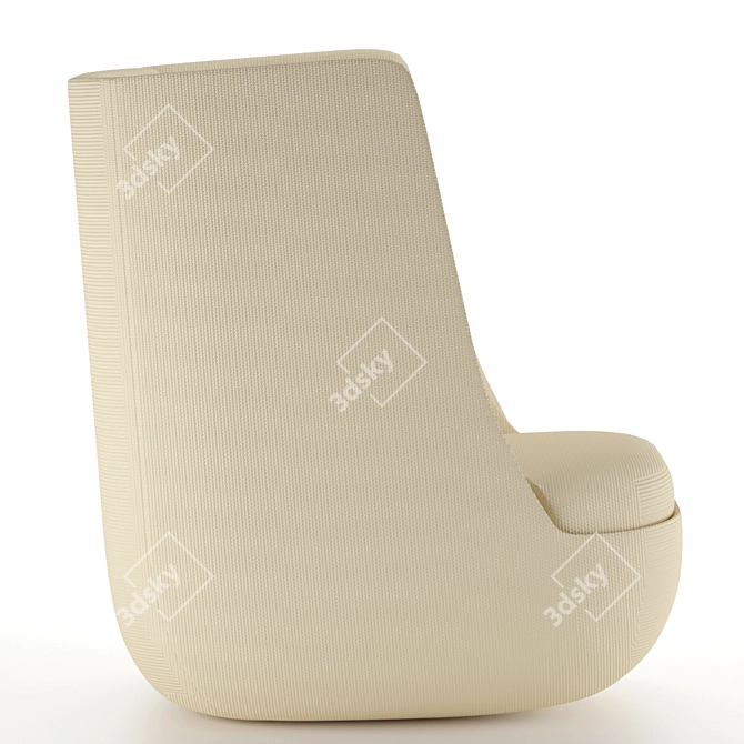 Hightower High Armchair - Ultimate Comfort 3D model image 2