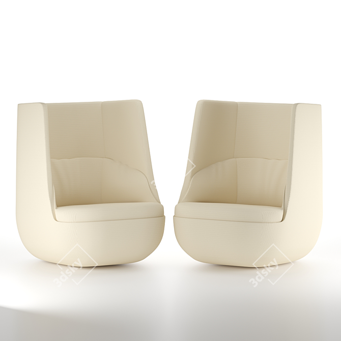 Hightower High Armchair - Ultimate Comfort 3D model image 3