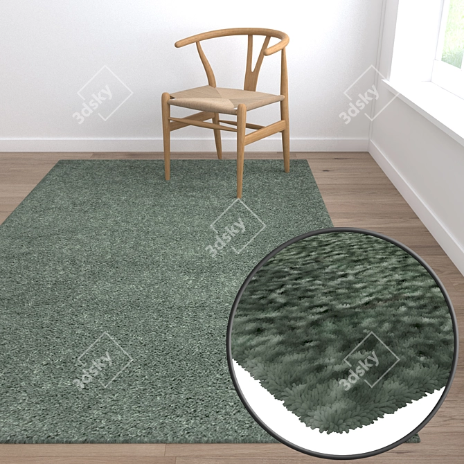 Luxury Carpet Set: High-quality Textures for Close and Far Shots 3D model image 5