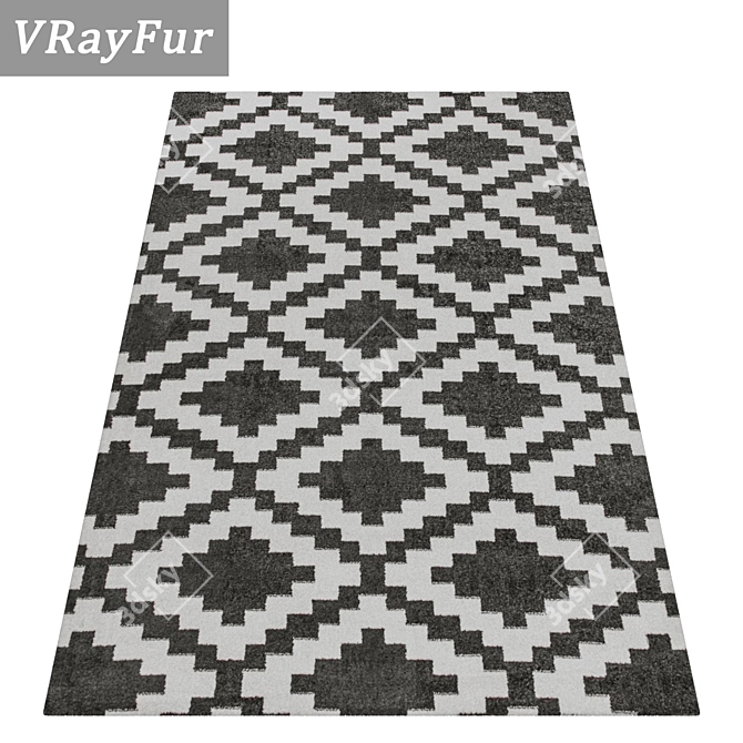 Premium Carpet Set 530: High-Quality Textures & Versatile Design 3D model image 2