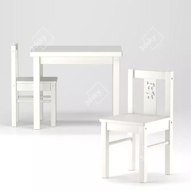 Adorable Critter Kids Furniture 3D model image 1