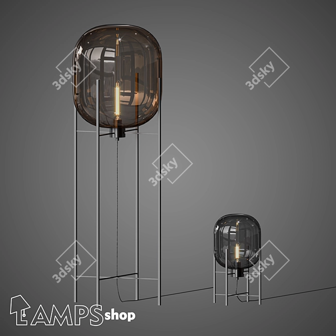 Skandi Floor Lamps: Sleek & Stylish 3D model image 1