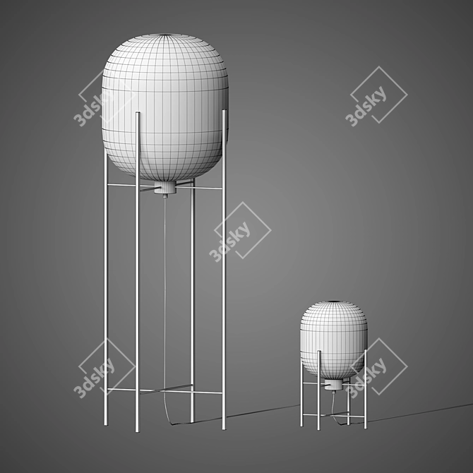 Skandi Floor Lamps: Sleek & Stylish 3D model image 2