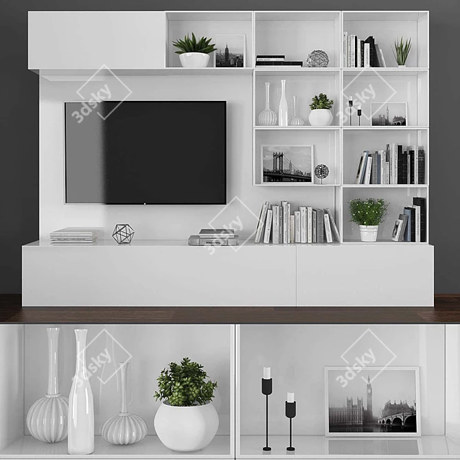 Modern TV Stand Set 100 3D model image 1