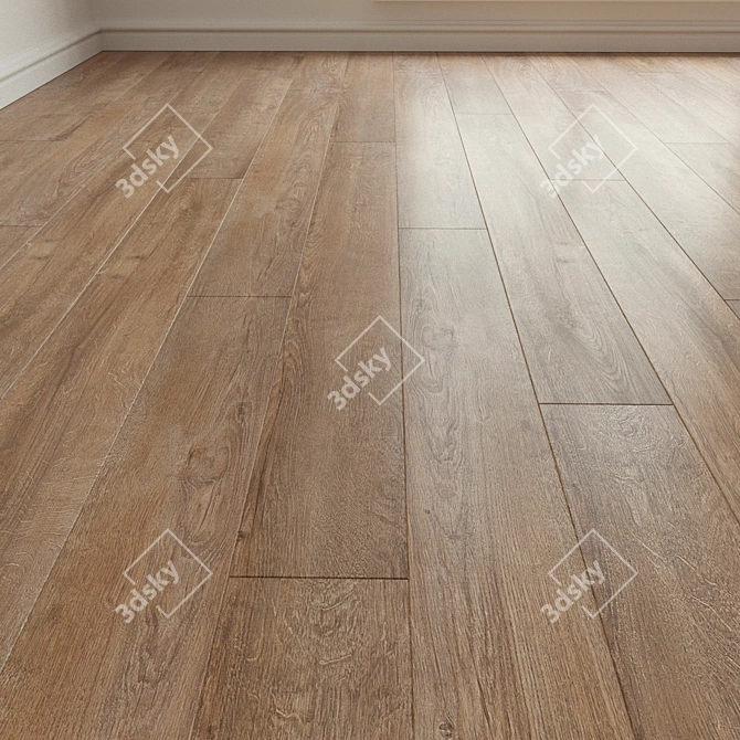 Natural Wood Parquet Laminate 3D model image 1