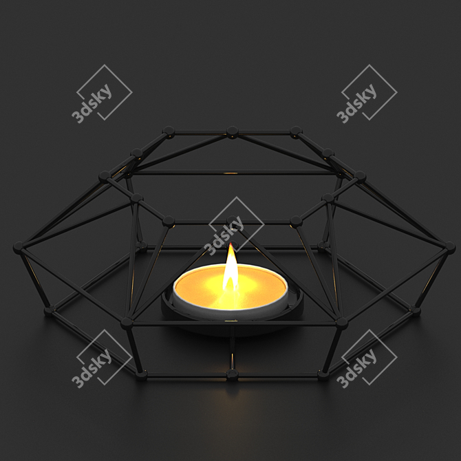 Industrial Loft Candle 3D model image 1