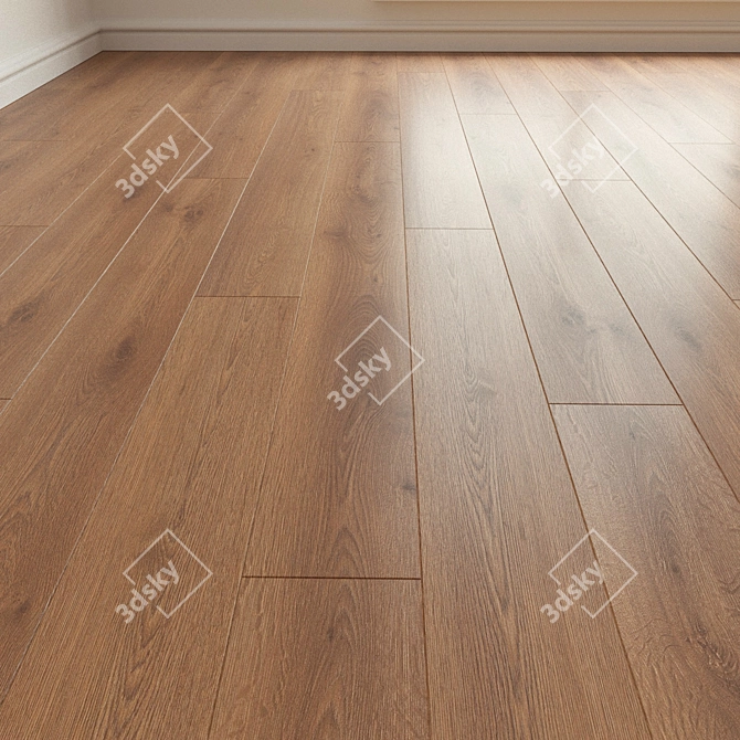 Natural Wood Laminate Parquet 3D model image 1