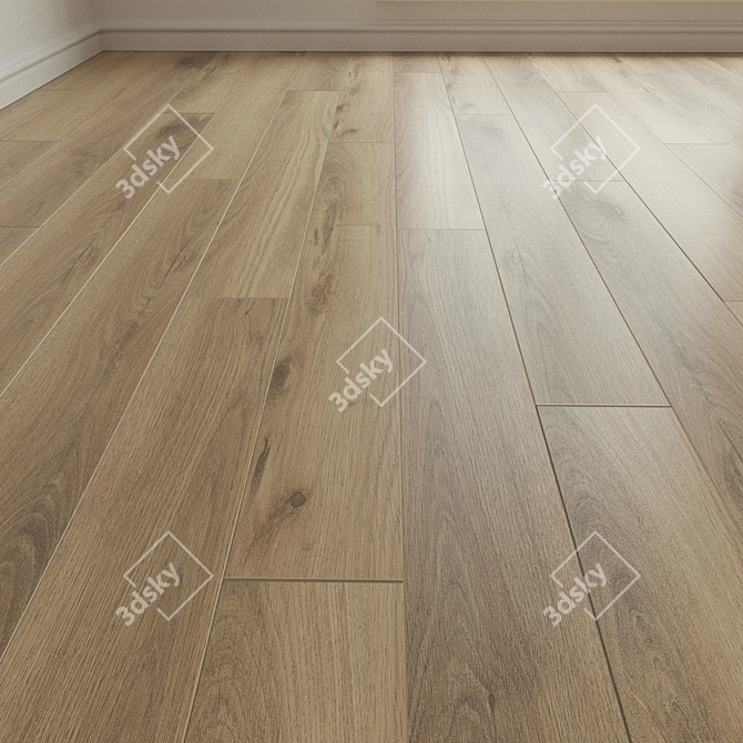 Natural Wood Parquet Laminate 3D model image 1