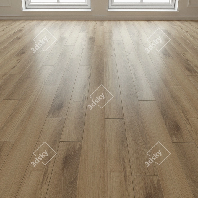 Natural Wood Parquet Laminate 3D model image 2