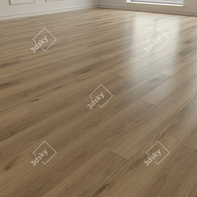 Natural Wood Parquet Laminate 3D model image 3