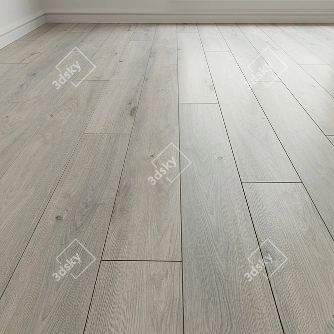 Natural Wood Parquet Flooring 3D model image 1