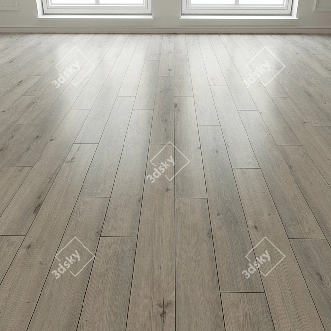 Natural Wood Parquet Flooring 3D model image 3