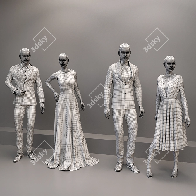 Fashionable Unisex Clothing: Enhance Your Style 3D model image 3