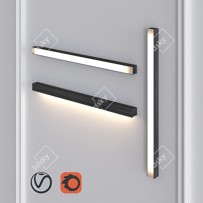 Elegant LED40 Wall Sconce: TUNTO Lighting 3D model image 1