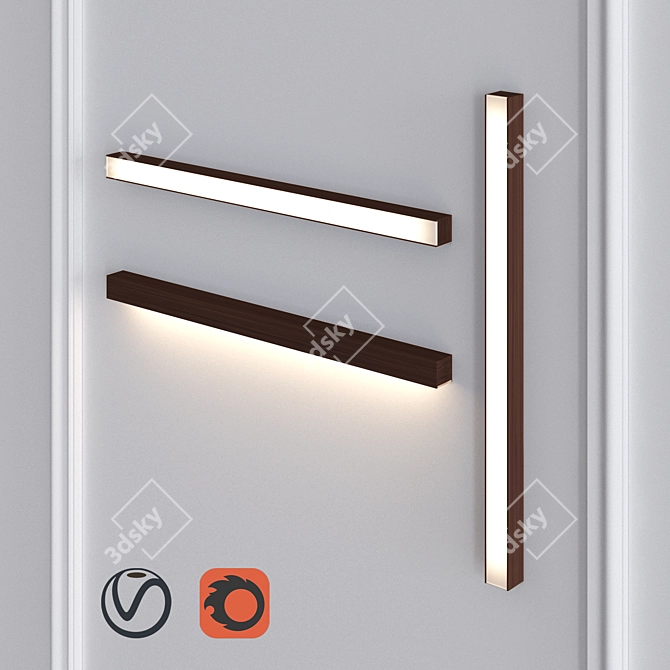 Elegant LED40 Wall Sconce: TUNTO Lighting 3D model image 3