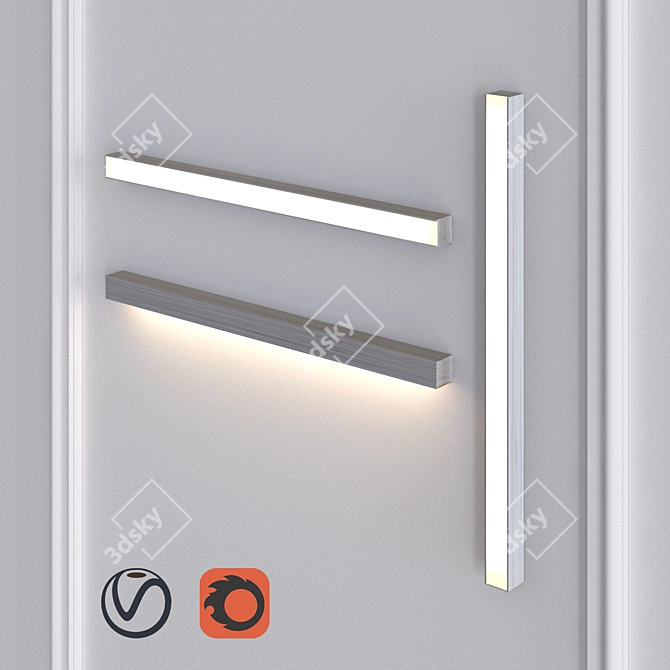 Elegant LED40 Wall Sconce: TUNTO Lighting 3D model image 4