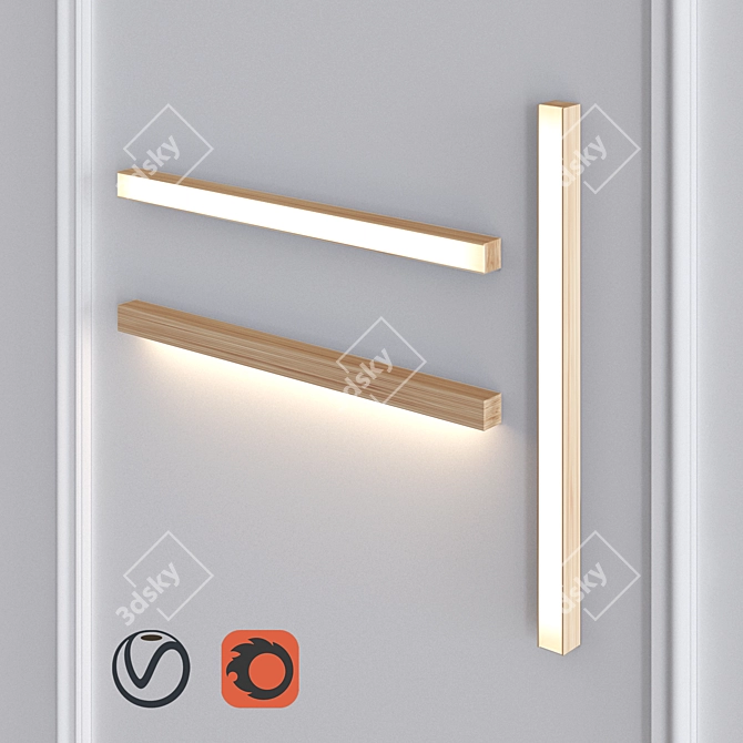 Elegant LED40 Wall Sconce: TUNTO Lighting 3D model image 5