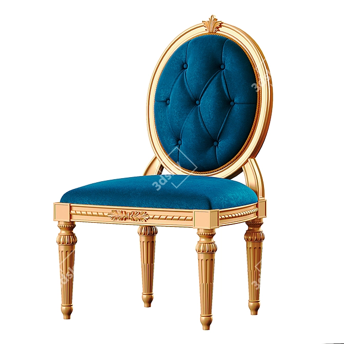 Elegant Vintage Armchair 3D model image 3