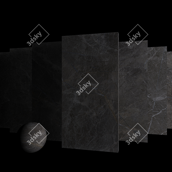 Elegant Alanya Fume Marble Set 3D model image 3