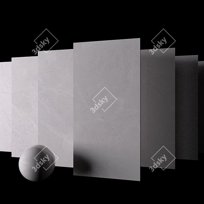 Marble Alanya Gray: Multitexture Set 3D model image 2