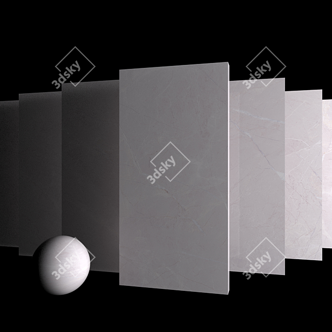 Marble Alanya Gray: Multitexture Set 3D model image 3