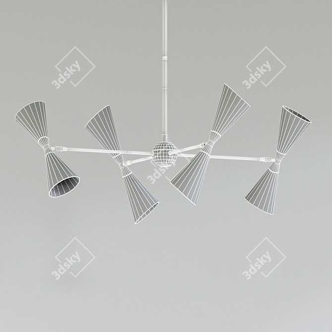 Title: Industrial Metal Fuentes Chandelier 3D model image 3