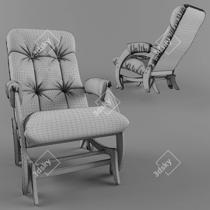 Glider Comfort Rocking Chair 3D model image 5