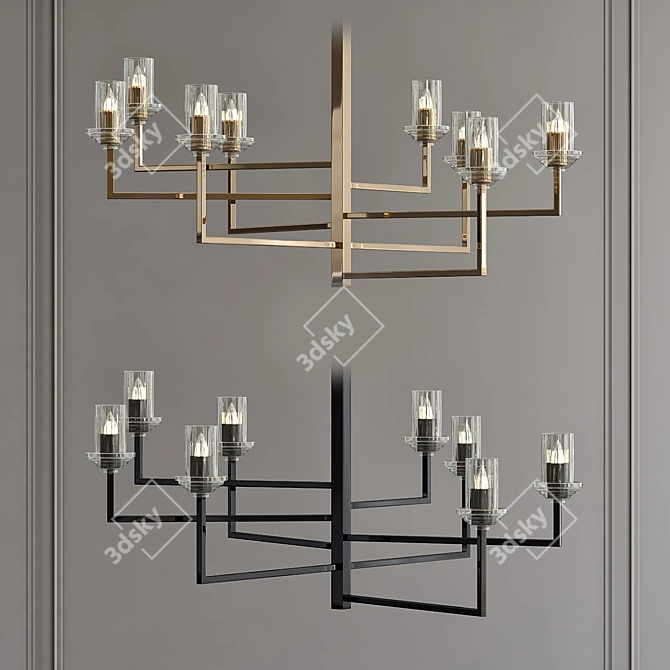 Elegant Decorative Light Fixture 3D model image 1