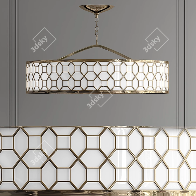 Elegant Deco Light Fixture 3D model image 1