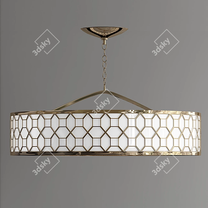 Elegant Deco Light Fixture 3D model image 2