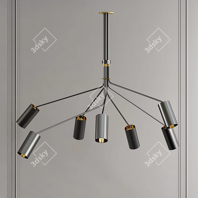 Elegant Decorative Light Fixture 3D model image 1