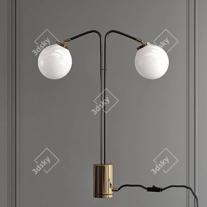 Elegant Decorative Light Fixture 3D model image 1