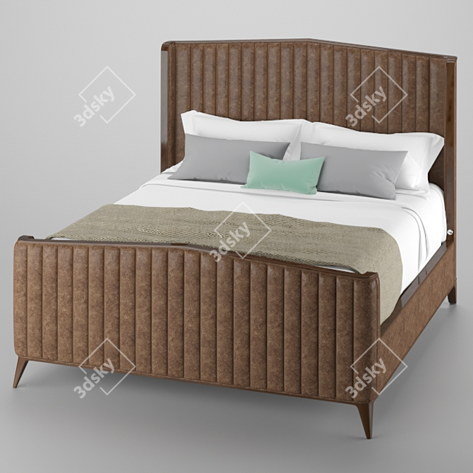 Title: 3DMax + Vray Bed Render 3D model image 1