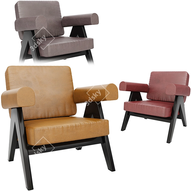 Capitol Complex Armchair: Sleek and Stylish Seating 3D model image 1