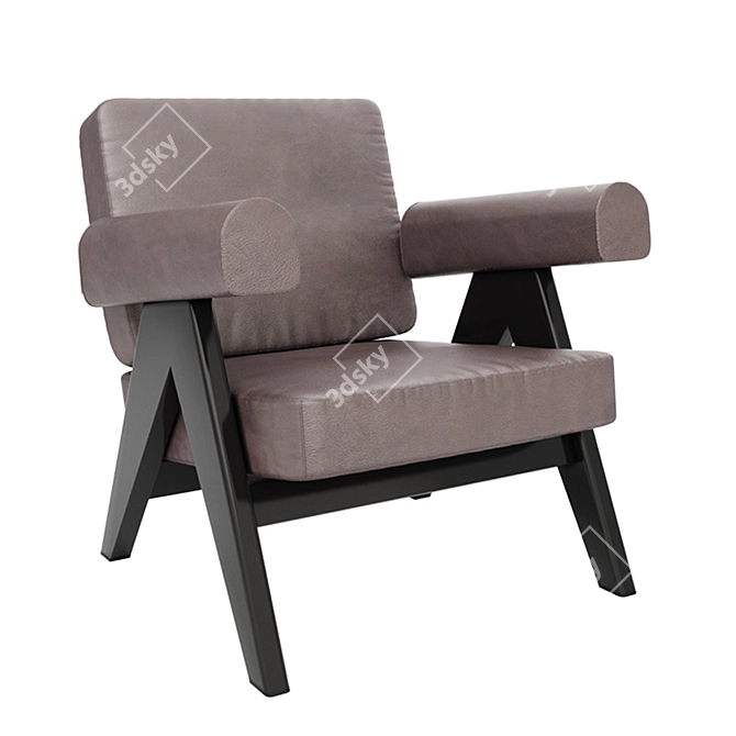 Capitol Complex Armchair: Sleek and Stylish Seating 3D model image 3