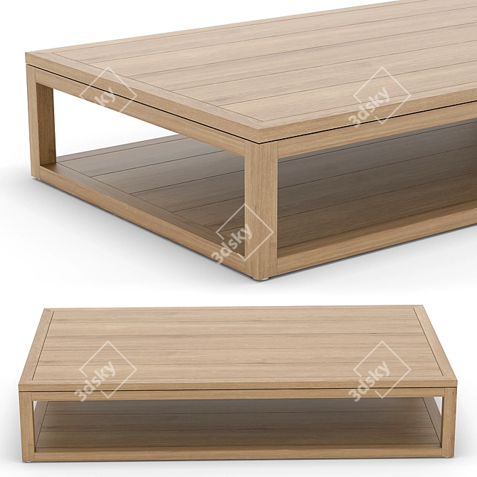 Elegant RH Capri Coffee Table 3D model image 1