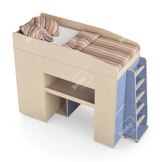 Legenda K01 + LP04 Kids Modular Bed 3D model image 4