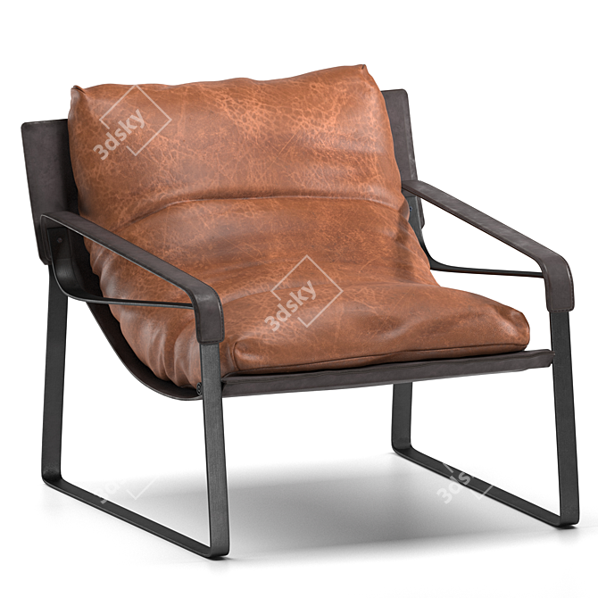 Luxury Texture-Mapped Dareau Lounge Chair 3D model image 1