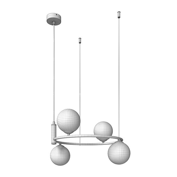 Maytoni Pendant Lamp: MOD013PL-04B and MOD013PL-04W 3D model image 3