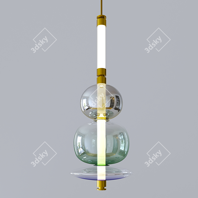 Contemporary Hanging Pendant Lamp 3D model image 1