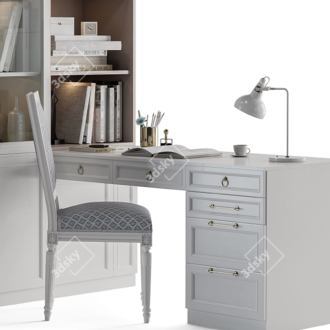 Classic Home Office Set 3D model image 2