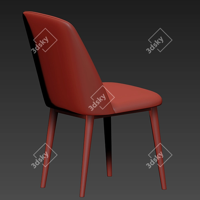 Sleek Tintori Dining Chair 3D model image 3