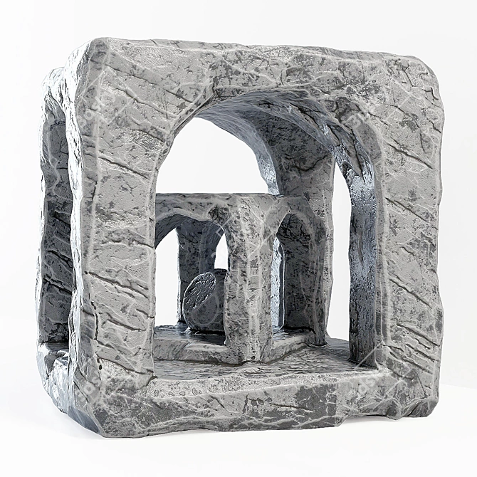 Sleek Slab Stone Decor: 3D Max Compatible 3D model image 1