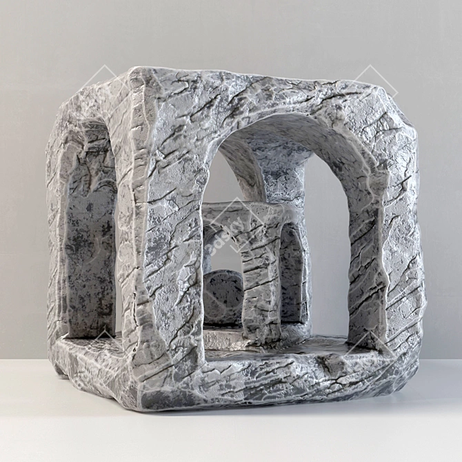Sleek Slab Stone Decor: 3D Max Compatible 3D model image 2
