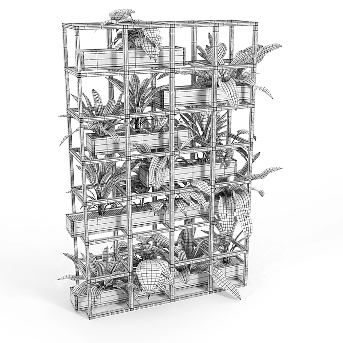 Sleek Metal Interior Shelving 3D model image 5