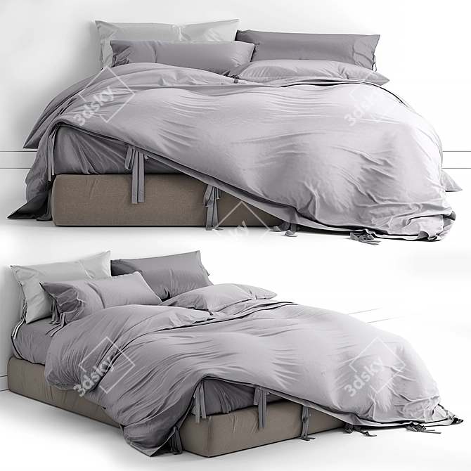 Sleep in Style with Inscoolgifts Bed 3D model image 1