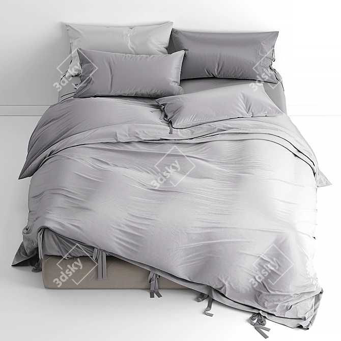 Sleep in Style with Inscoolgifts Bed 3D model image 4