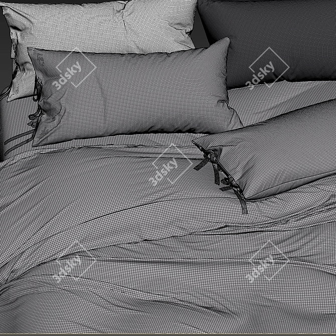 Sleep in Style with Inscoolgifts Bed 3D model image 5