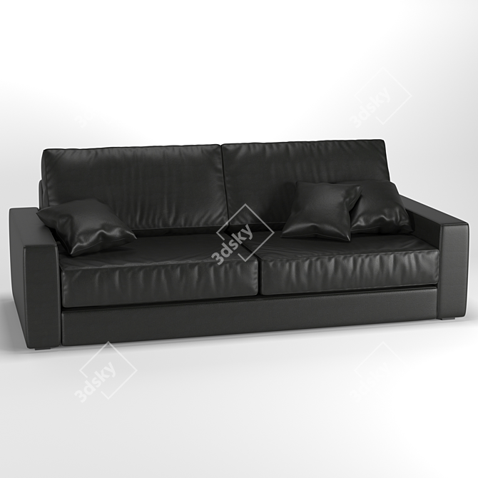 Luxury Leather Sofa: Corona 4 3D model image 1